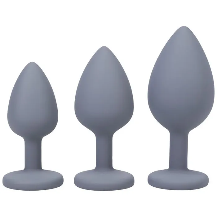 Anal Silicone Anal Trainer Set 3 Pc Grey APlay
