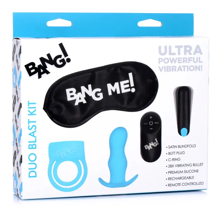 Bang! Male Sex Toys | Duo Blast Remote Control Cock Ring and Butt Plug Vibe Kit Bang! Male Sex Toys | Duo Blast Remote Control Cock Ring and Butt Plug Vibe Kit