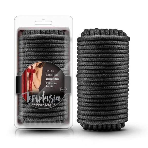 Blush Novelties Anal Temptasia Bondage Rope Black 10 metre length