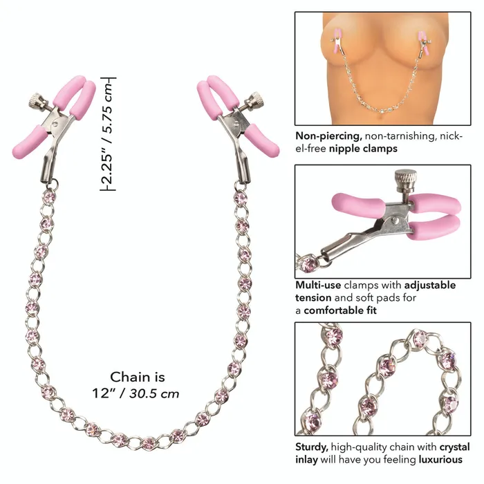 Calexotics First Time Crystal Nipple Teasers Clamps | Calexotics Female Sex Toys Calexotics First Time Crystal Nipple Teasers Clamps | Calexotics Female Sex Toys
