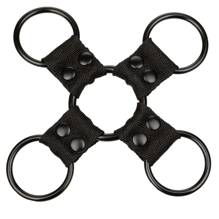 Calexotics Restraints | Calexotics Scandal Hog Tie Red & Black Restraints Wrist & Ankle Cuffs