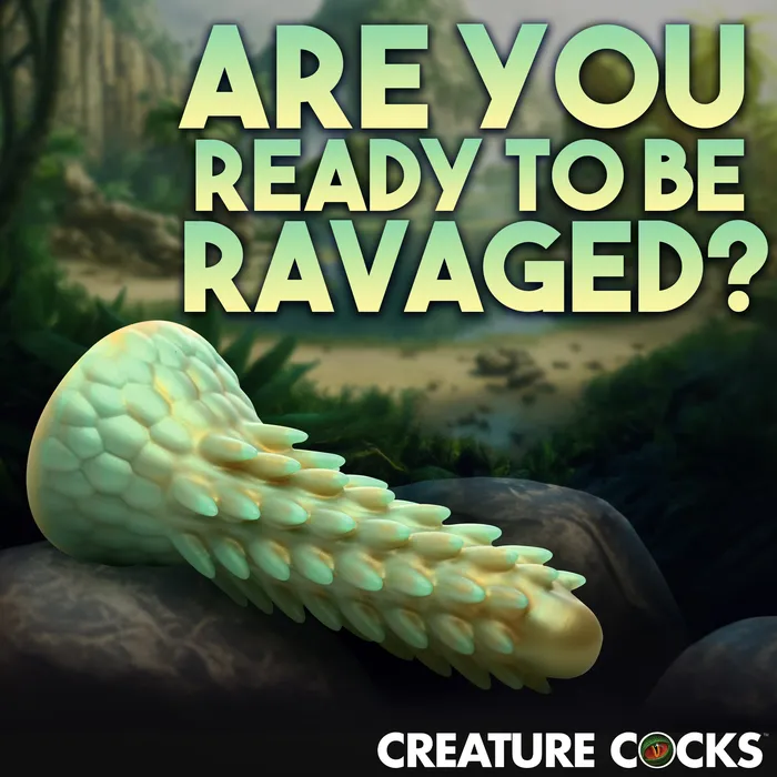 Dildos | Creature Cocks Stegosaurus Spiky Reptile Silicone Dildo