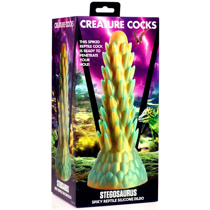 Dildos | Creature Cocks Stegosaurus Spiky Reptile Silicone Dildo