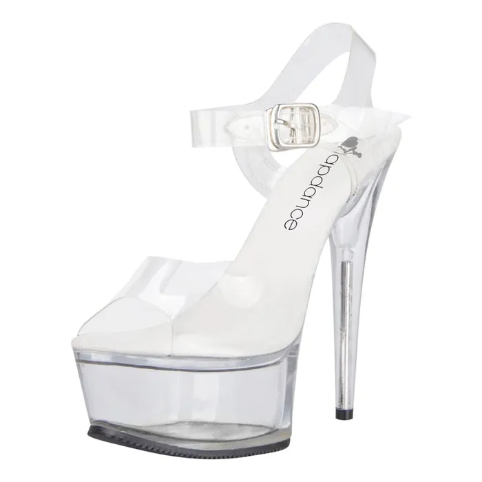 Female Sex Toys Lapdance Shoes Clear Platform Sandal With Quick Release Strap 6in Heel Size 7