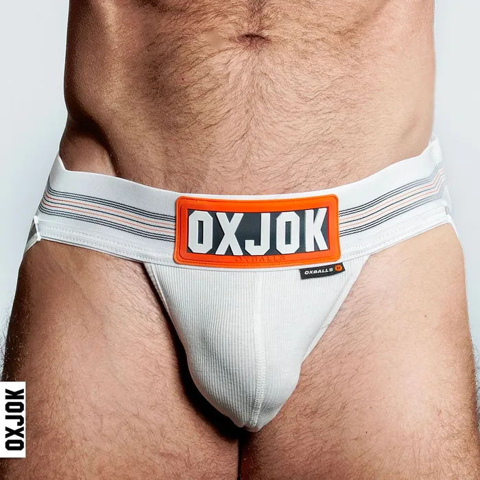 Female Sex Toys OXJok Slingjock Upthrust SliderStrap Jock White Snow Xl