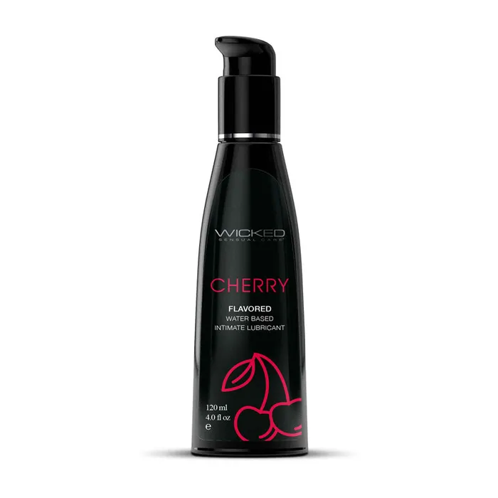 Lubricants | Wicked Wicked Aqua Cherry - Cherry Flavoured Water Based Lubricant - 30 ml (1 oz) Bottle Lubricants | Wicked Wicked Aqua Cherry - Cherry Flavoured Water Based Lubricant - 30 ml (1 oz) Bottle