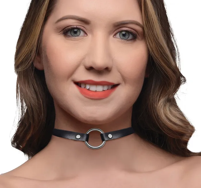 Master Series Lush Pet Silver Ring Slim Choker Male Sex Toys