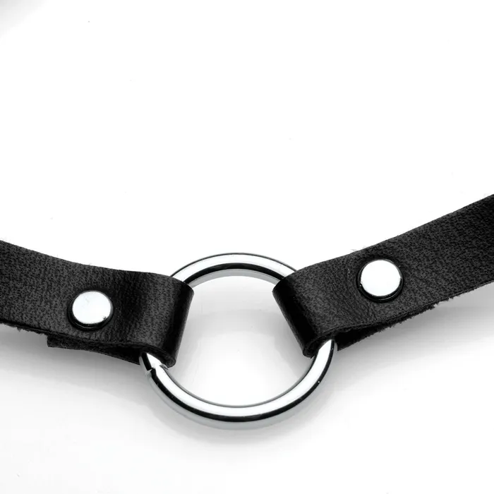 Master Series Lush Pet Silver Ring Slim Choker | Male Sex Toys