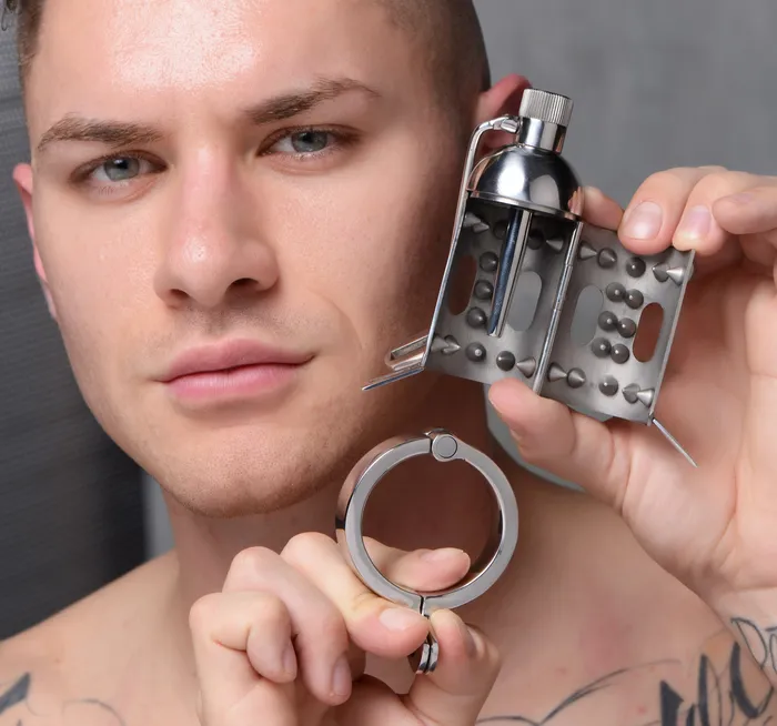 Master Series Male Sex Toys | Spiked Chamber Chastity Cage Master Series Male Sex Toys | Spiked Chamber Chastity Cage