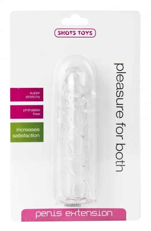 Realistic Penis Extension Transparent Shots Male Sex Toys