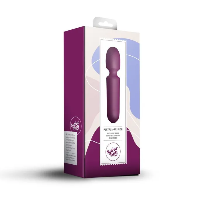 Rocks Off Vibrators | SugarBoo Playful Passion Wand Vibe Burgundy