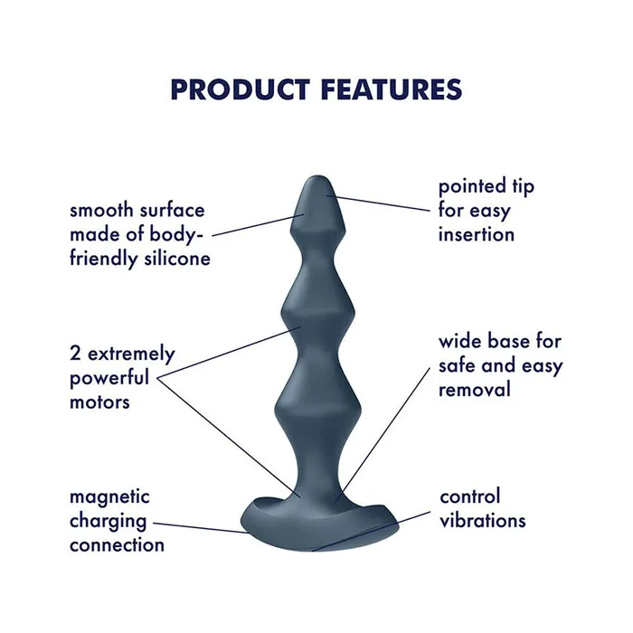 Satisfyer Pro Satisfyer Lolli Plug 1 Black Vibrating Anal Plug | Anal