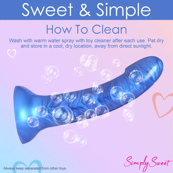Simply Sweet Dildos | Metallic Silicone 7 Inch Dildo