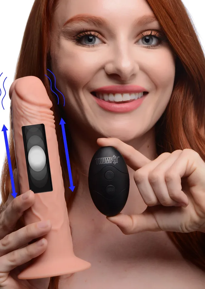 Thump It Female Sex Toys | 7X Remote Control Vibrating and Thumping Dildo Thump It Female Sex Toys | 7X Remote Control Vibrating and Thumping Dildo