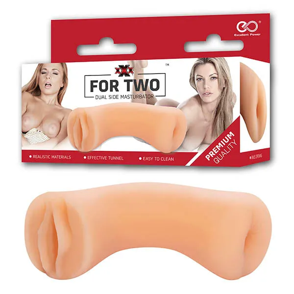 XXX For Two - Flesh Pussy & Ass Dual Ended Stroker | Excellent Power Male Sex Toys XXX For Two - Flesh Pussy & Ass Dual Ended Stroker | Excellent Power Male Sex Toys