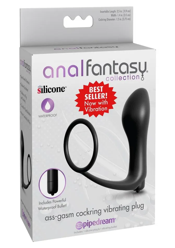 Anal Fantasy Collection Anal | Anal Fantasy Collection Ass-Gasm Cockring Vibrating Plug Kit Silicone Waterproof