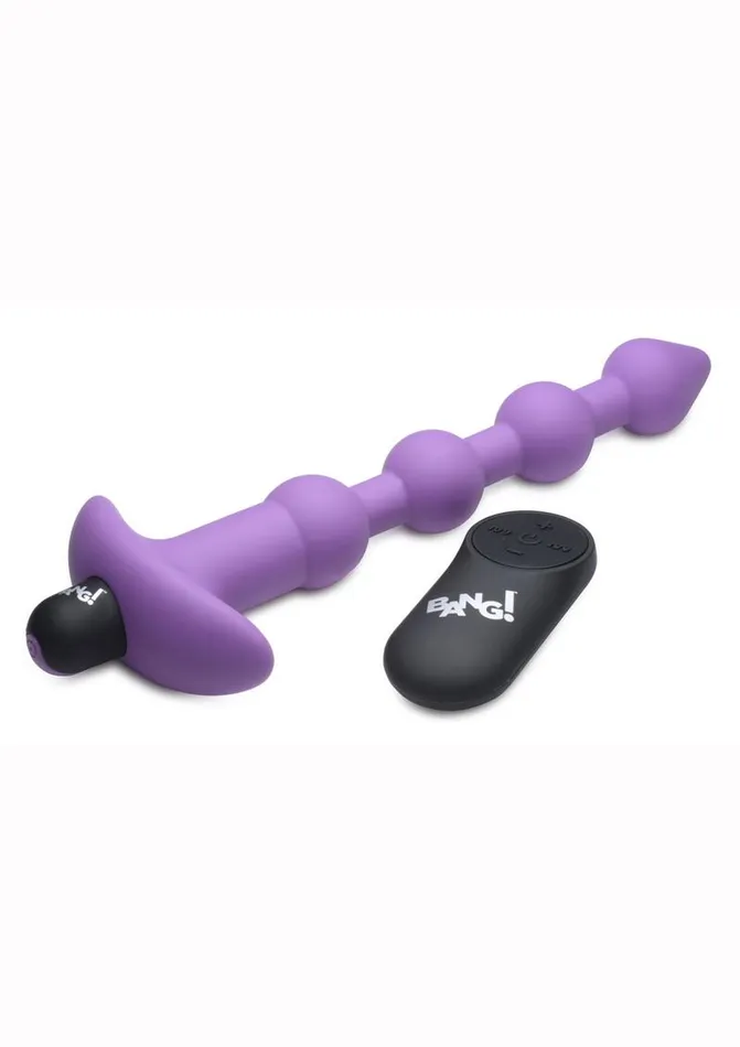 BANG! Male Sex Toys | Bang! Vibrating Silicone Rechargeable Anal Beads with Remote Control