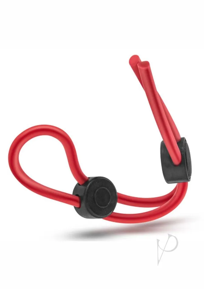 Blush Novelties Anal | Stay Hard Silicone Dbl Loop Cockring Red