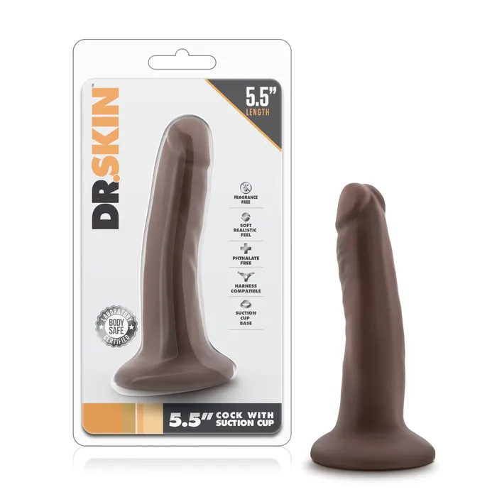Blush Novelties Female Sex Toys Dr Skin 55 Inch Cock With Suction Cup