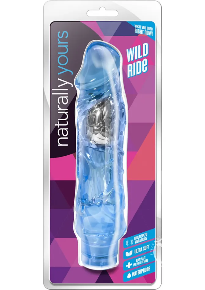 Blush Novelties Naturally Yours Wild Ride Blue Vibrators