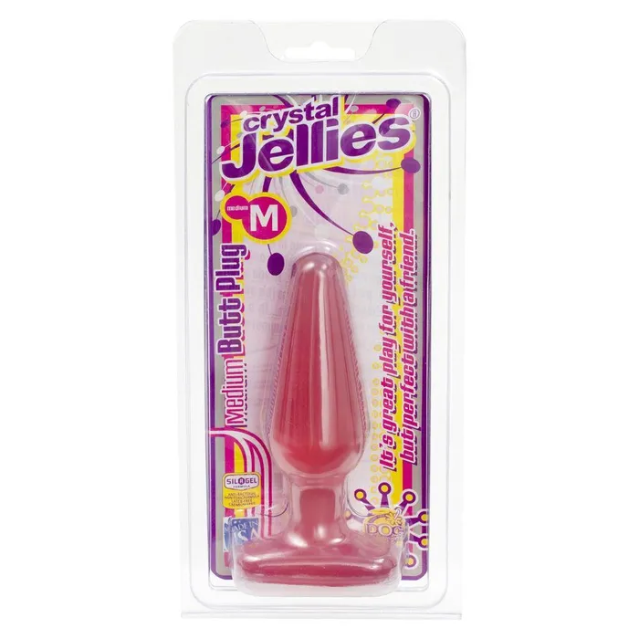 Crystal Jellies Medium Butt Plug Pink | Doc Johnson Anal