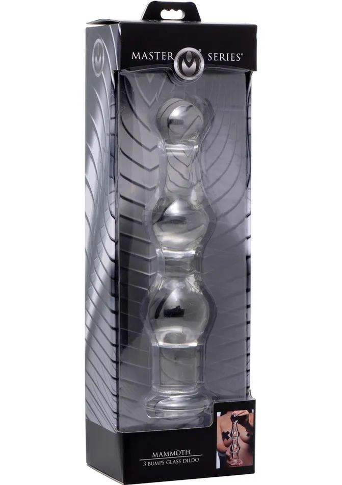 Dildos | Master Series Mammoth 3 Bumps Glass 10.25in Dildo - Master Series