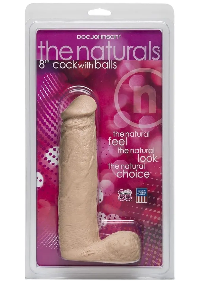 Doc Johnson Female Sex Toys | The Naturals Dildo with Balls