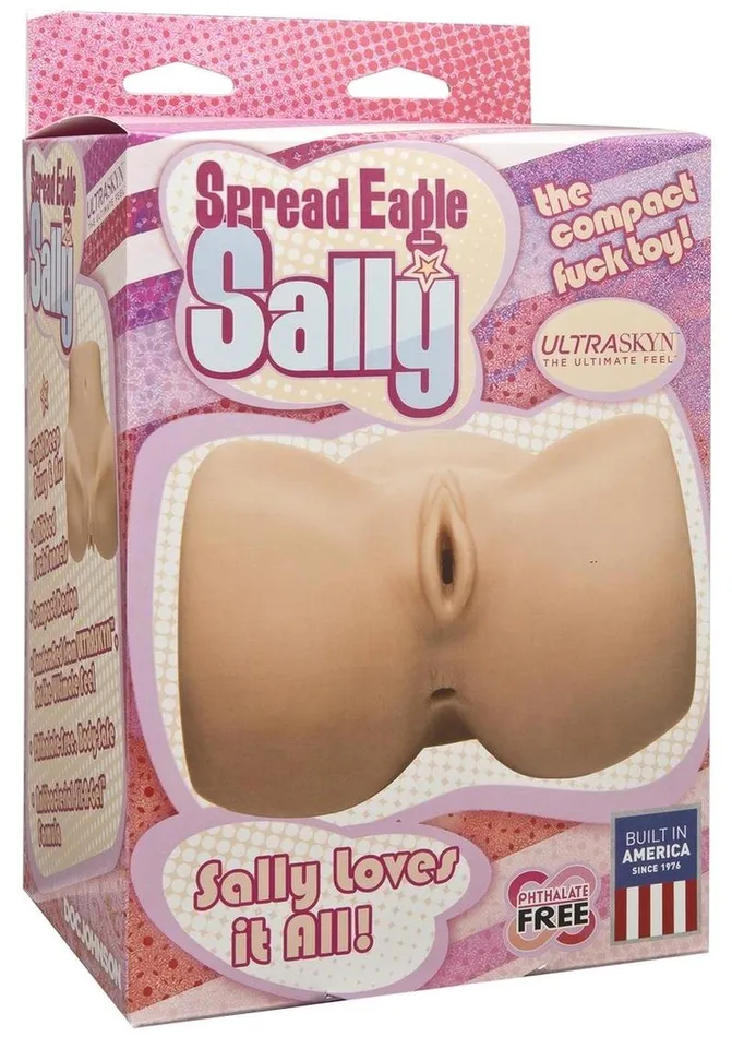 Doc Johnson Male Sex Toys | Debbie and Sally Spread Eagle Sally Ultraskyn Masturbator - Pussy - Butt