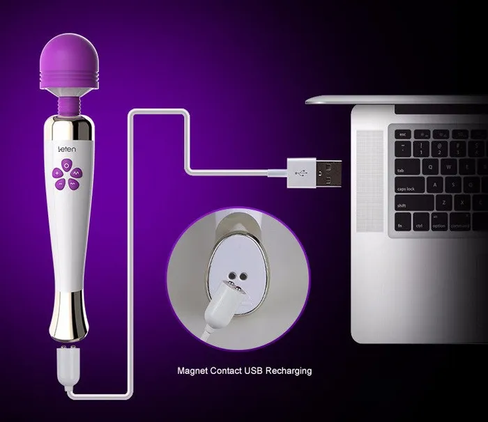Female Sex Toys | Blissful Delirium Sexual Wellness - Fantasy Rechargeable 10 Frequency 7 Speed Magic Wand  Powerful Clitoris Stimulator Vibrator