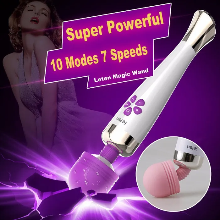 Female Sex Toys | Blissful Delirium Sexual Wellness - Fantasy Rechargeable 10 Frequency 7 Speed Magic Wand  Powerful Clitoris Stimulator Vibrator