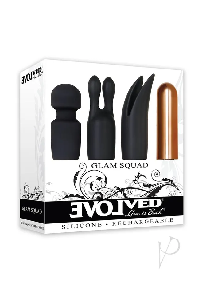 Female Sex Toys | Evolved Glam Squad Rechargeable Bullet and 3 Silicone Sleeves Kit