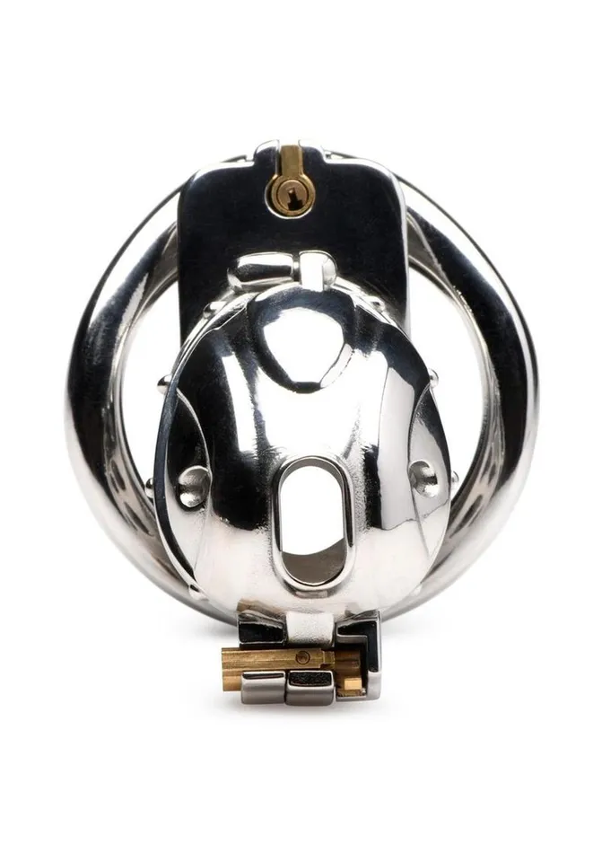 Master Series Entrapment Deluxe Locking Chastity Cage | Master Series Male Sex Toys