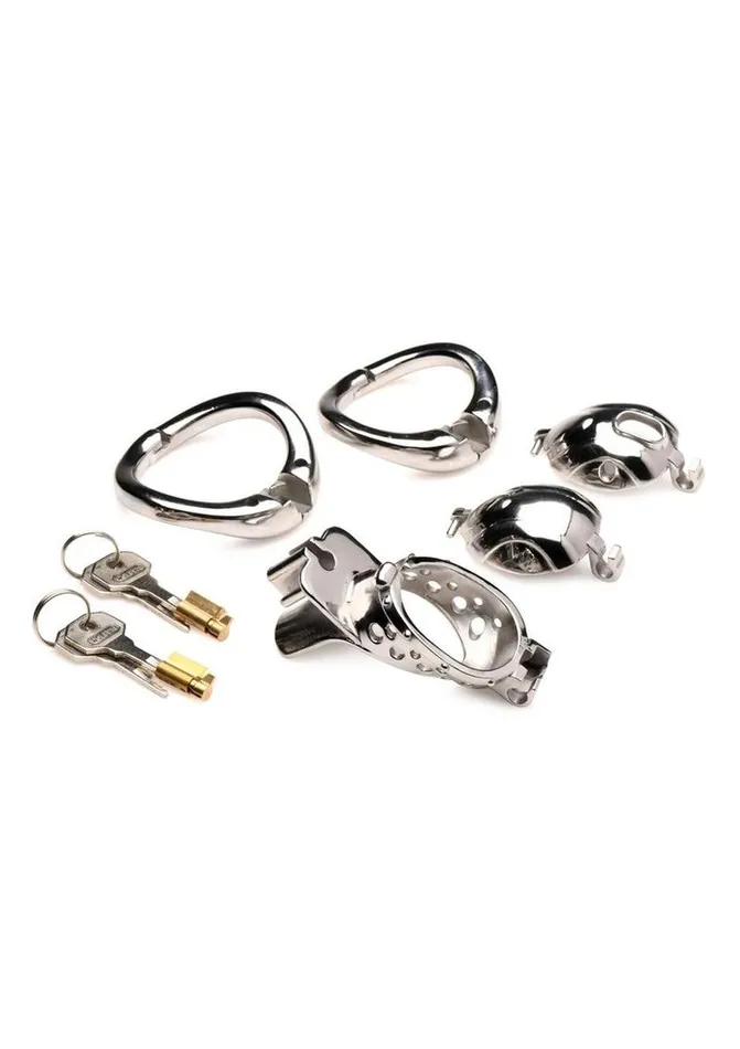 Master Series Entrapment Deluxe Locking Chastity Cage | Master Series Male Sex Toys
