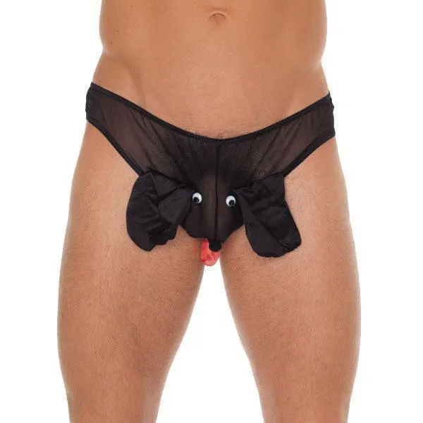 Mens Black Animal Pouch Rimba Anal