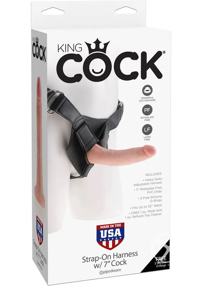 Pipedream Products Female Sex Toys Kc Strap On Harness 7 Cock Flesh