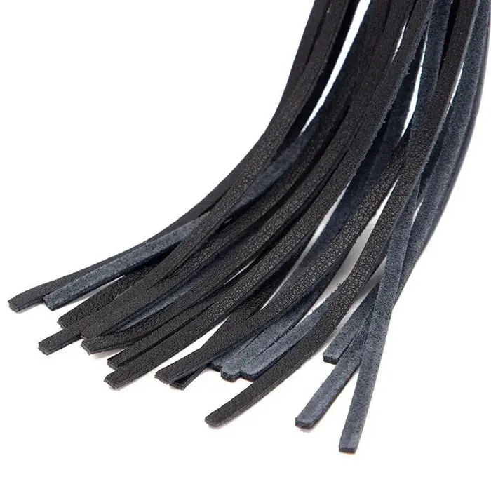 Blackwolf Anal | Black Genuine Leather Strap Flogger (2 styles)