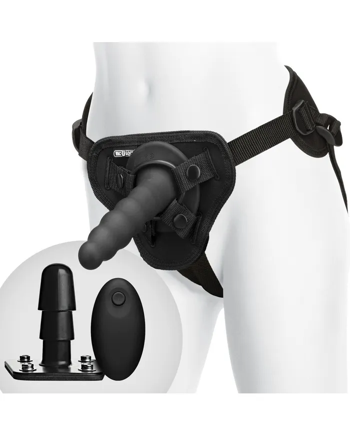 Female Sex Toys | Vac-U-Lock Ripple Vibrating Pleasure Set - Black - Vac-U-lock