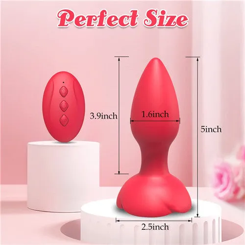 Male Sex Toys | Rose Vibrating Anal Plug - Aimitoy