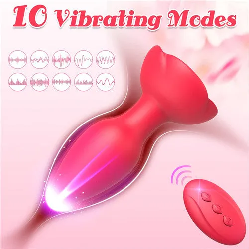 Male Sex Toys | Rose Vibrating Anal Plug - Aimitoy
