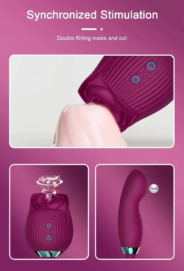 Vibrators | Aimitoy Sucking Slap Rose Dildo Vibrator Purple